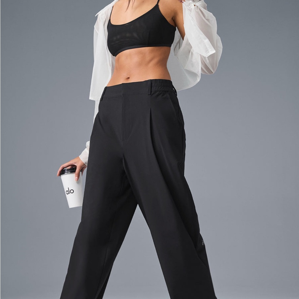 ALO Yoga Black High-Waist Pursuit Trouser